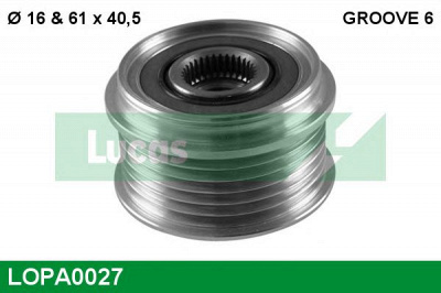 LUCAS ENGINE DRIVE lopa0027 -  Механизм свободного хода генератора